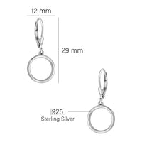 Kreis Ohrstecker in 925 Silber
