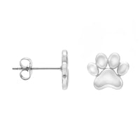 Pfote Ohrstecker in 925 Silber