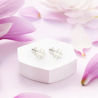 Blume Ohrstecker in 925 Silber