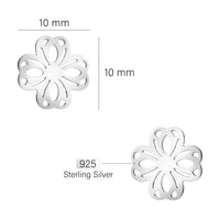 Blume Ohrstecker in 925 Silber