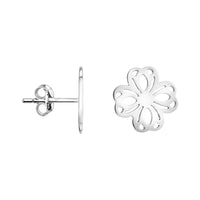 Blume Ohrstecker in 925 Silber