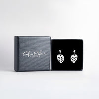 Blatt Ohrstecker in 925 Silber