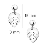Blatt Ohrstecker in 925 Silber