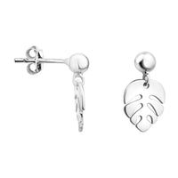 Blatt Ohrstecker in 925 Silber