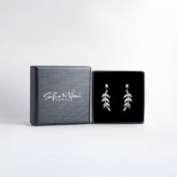 Blatt Ohrstecker in 925 Silber
