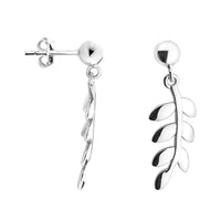 Blatt Ohrstecker in 925 Silber
