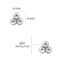 Kugel Ohrstecker in 925 Silber