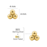 Kugel Ohrstecker in 925 Silber