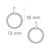 Kreis Ohrstecker in 925 Silber