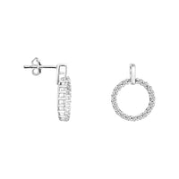 Kreis Ohrstecker in 925 Silber