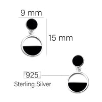 Kreis Ohrhänger in 925 Silber