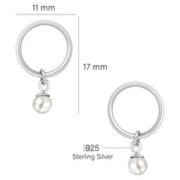 Perle Ohrstecker in 925 Silber