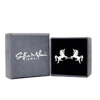Einhorn Ohrstecker in 925 Silber