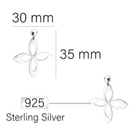Blume Ohrstecker in 925 Silber