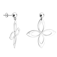 Blume Ohrstecker in 925 Silber