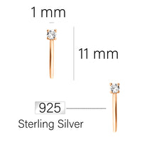 Steck Creolen in 925 Silber