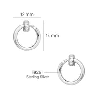 Kreis Ohrstecker in 925 Silber