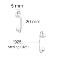 Kugel Ohrstecker in 925 Silber