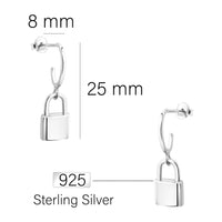 Schloss Ohrstecker in 925 Silber