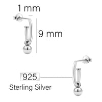 Kugel Ohrstecker in 925 Silber