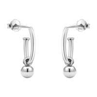 Kugel Ohrstecker in 925 Silber