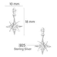 Stern Ohrstecker in 925 Silber