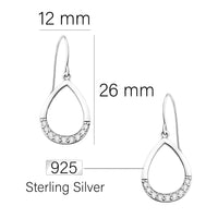 Oval Ohrhänger in 925 Silber