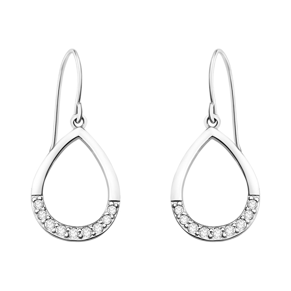 Oval Ohrhänger in 925 Silber