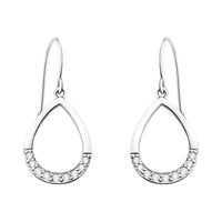 Oval Ohrhänger in 925 Silber