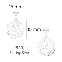 Kreis Ohrstecker in 925 Silber