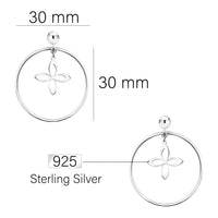 Kreis Ohrstecker in 925 Silber
