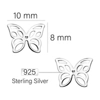 Schmetterling Ohrstecker in 925 Silber