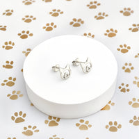 Katze Ohrstecker in 925 Silber