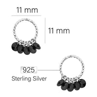 Kreis Ohrstecker in 925 Silber