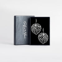Blatt Ohrstecker in 925 Silber