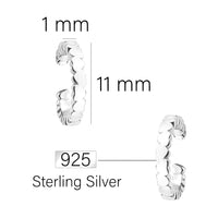 Herz Ear Cuff in 925 Silber
