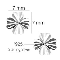 Kleeblatt Ohrstecker in 925 Silber