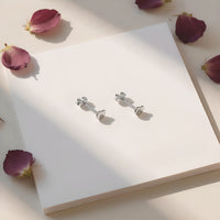 Herz Ohrstecker in 925 Silber