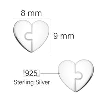 Herz Ohrstecker in 925 Silber