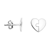 Herz Ohrstecker in 925 Silber