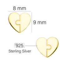 Herz Ohrstecker in 925 Silber