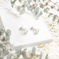 Herz Ohrstecker in 925 Silber