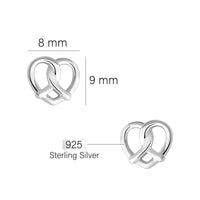 Herz Ohrstecker in 925 Silber