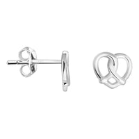Herz Ohrstecker in 925 Silber