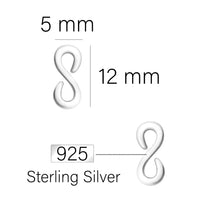 Unendlich Ohrstecker in 925 Silber