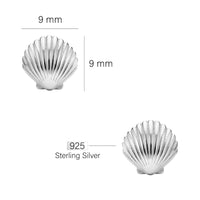 Muschel Ohrstecker in 925 Silber