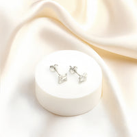 Quadrat Ohrstecker in 925 Silber