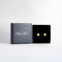Quadrat Ohrstecker in 925 Silber