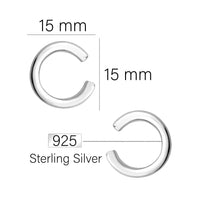 Kreis Ohrstecker in 925 Silber