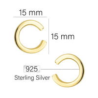 Kreis Ohrstecker in 925 Silber